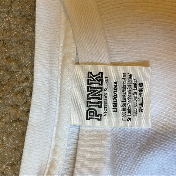 Pink Size Large White Short Sleeve Tee - Picture 3 of 3